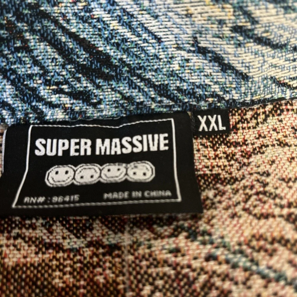 Super Massive Jacket Mens XXL Starry Night Van Gogh Tapestry Woven Art Statement